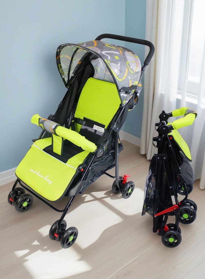 Foldable Travel Stroller Ultra Lightweight with Foldable Storage Basket Adjustable Canopy Multi Position Reclining Seat NO.1102 - Image 5