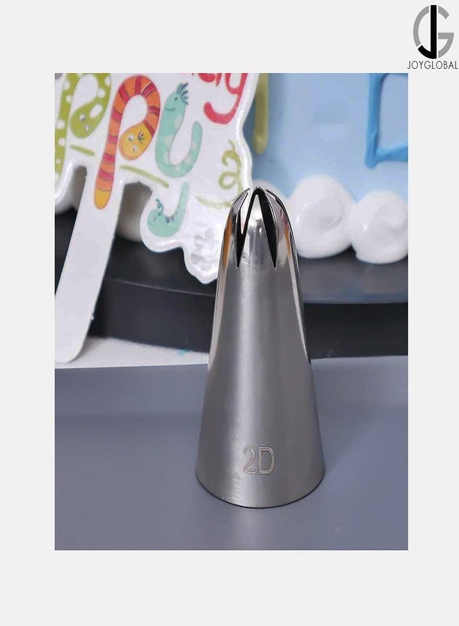 JoyGlobal 2D Rose Flower Cream Piping Nozzles Large Size Stainless Steel Cupcake Nozzles Baking Decoration Pastry Tools - Image 5