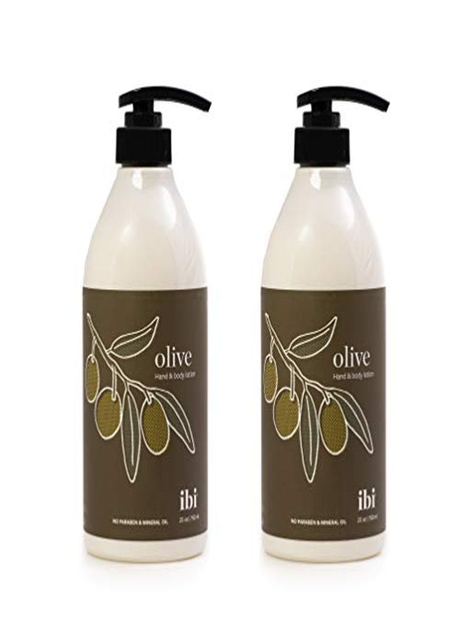 iBi Mineral Oil Free Daily Moisturizing Lotion Hand And Body Lotion For Dry Skin Made In Korea , 2 Pump Bottle (Olive, 25.4 Oz750Ml) - Image 1