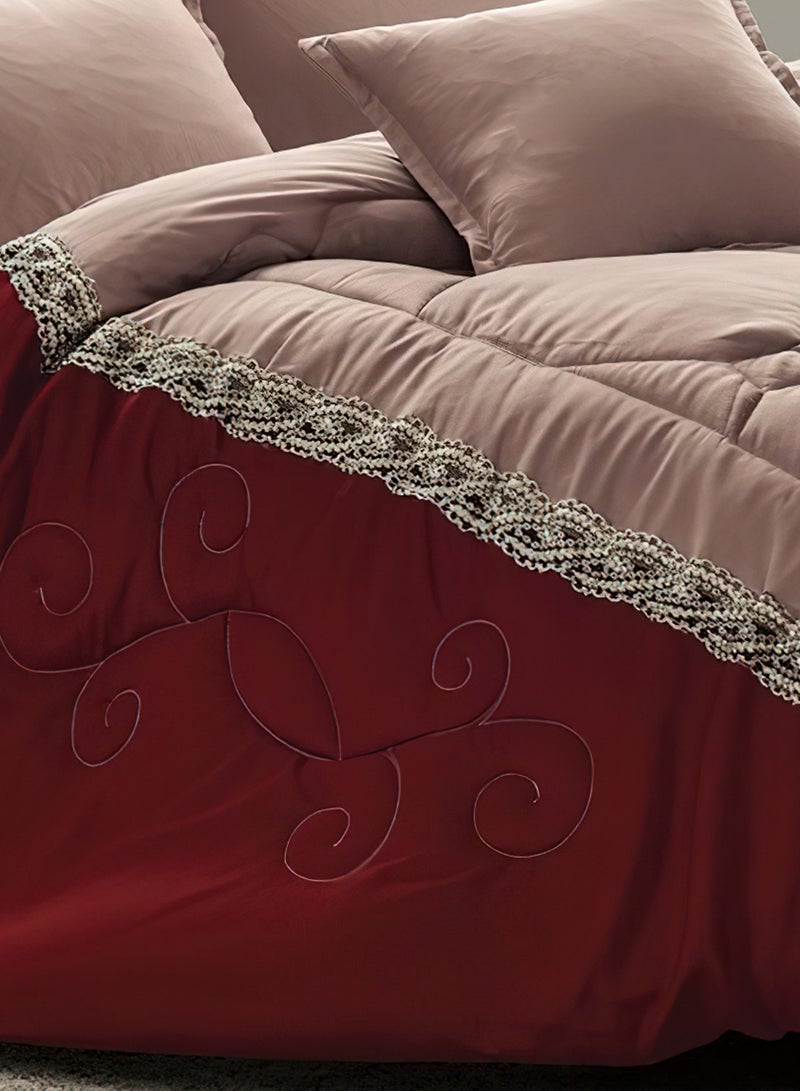 مينج لي مفرش سرير أنيق مقاس مفرد 4 قطع، يتضمن لحاف و ملاءة سرير وغطاء وسادة نوم و غطاء وسادة ديكور، لحاف خفيف الوزن ويستخدم على الاتجاهين، مناسب لجميع الفصول - Image 5