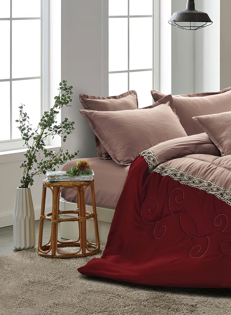 مينج لي مفرش سرير أنيق مقاس مفرد 4 قطع، يتضمن لحاف و ملاءة سرير وغطاء وسادة نوم و غطاء وسادة ديكور، لحاف خفيف الوزن ويستخدم على الاتجاهين، مناسب لجميع الفصول - Image 3