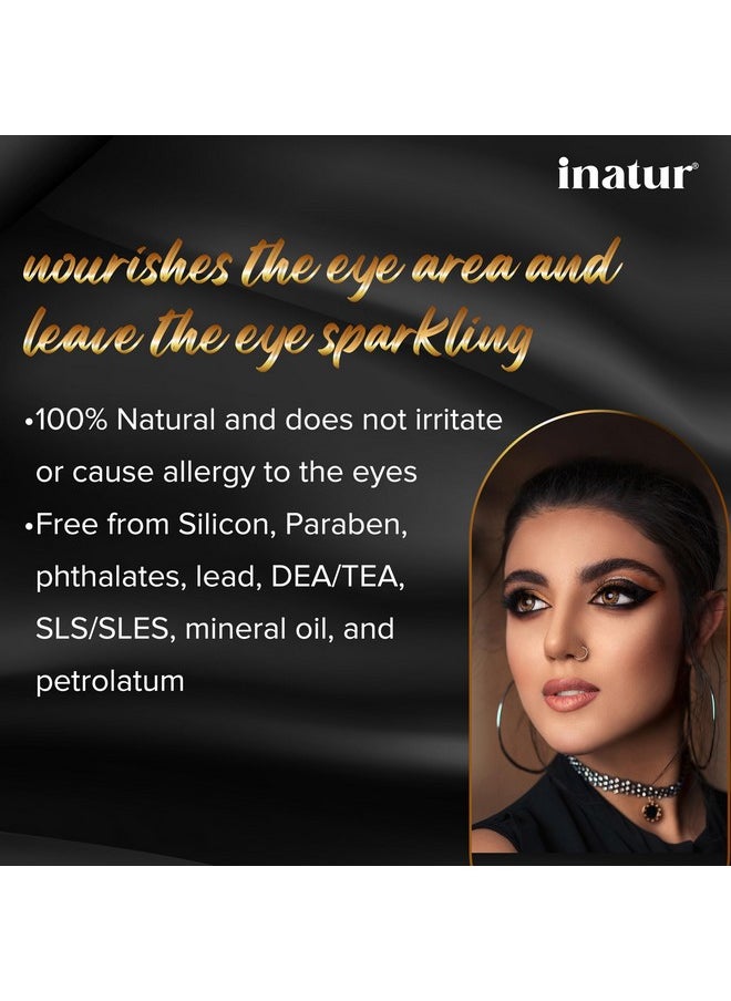 INATUR inatur Black Kajal 3.5g, Vegan, Organic, Long- Lasting, Smudge-Proof, Eye Kohl for Makeup  - Image 5