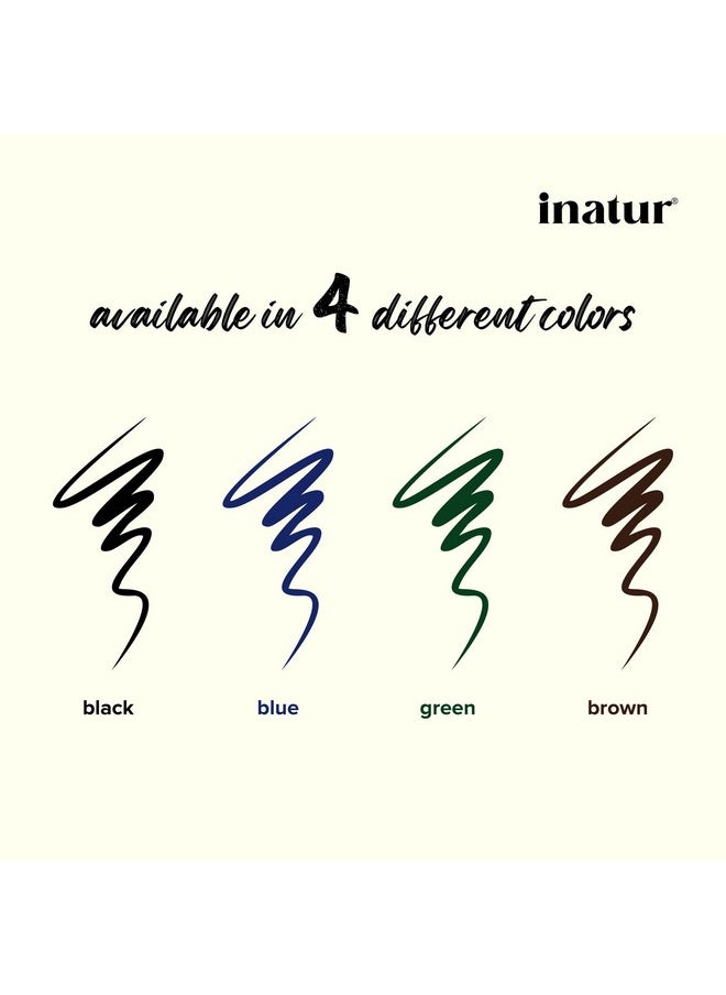 INATUR inatur Black Kajal 3.5g, Vegan, Organic, Long- Lasting, Smudge-Proof, Eye Kohl for Makeup  - Image 4