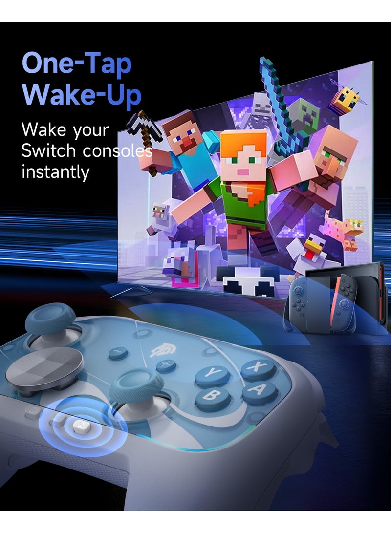 إيزي إس إم إكس وحدة تحكم S10 Bluetooth السلكية TMR Joystick RGB متوافقة مع Switch 2/الكمبيوتر الشخصي/الهاتف/التلفزيون/Steam وNFC وGyro وHD Rumble - Image 2