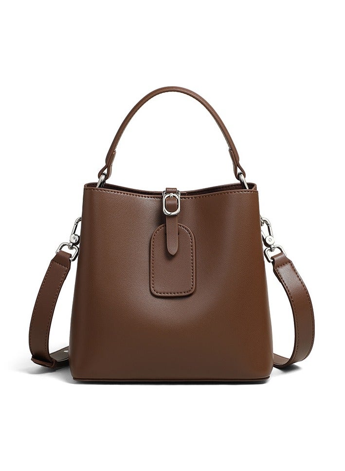Bag Women 2025 New Versatile Bucket Bag Crossbody Women's Bag Premium High Capacity Leather Shoulder Bag - Image 1