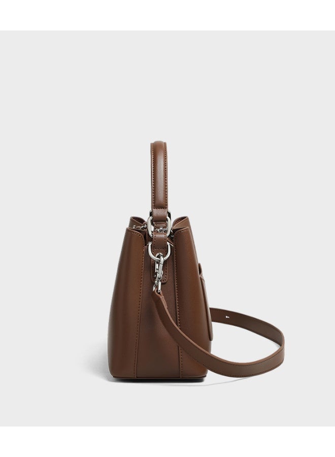 Bag Women 2025 New Versatile Bucket Bag Crossbody Women's Bag Premium High Capacity Leather Shoulder Bag - Image 3