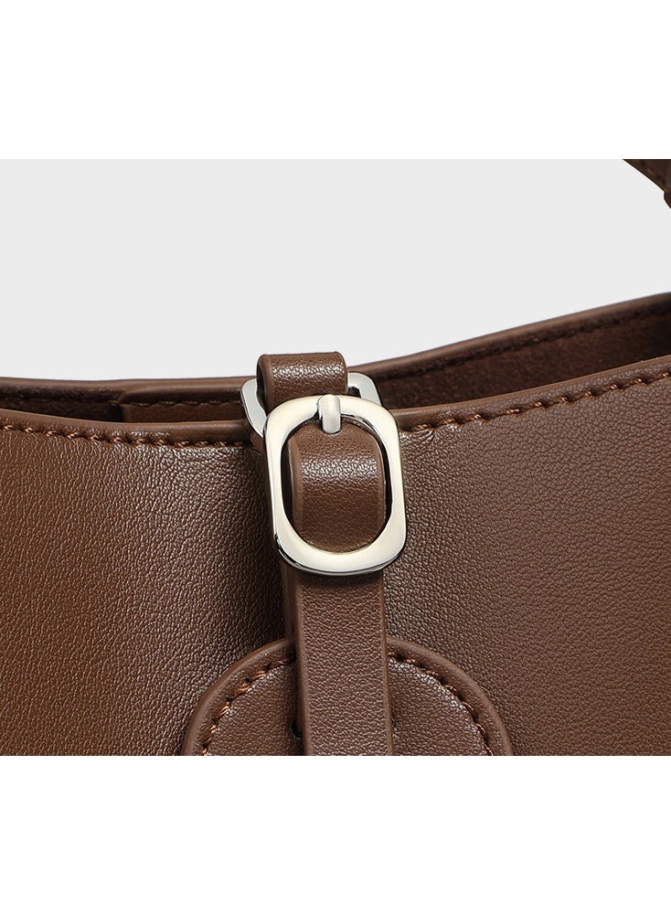 Bag Women 2025 New Versatile Bucket Bag Crossbody Women's Bag Premium High Capacity Leather Shoulder Bag - Image 5