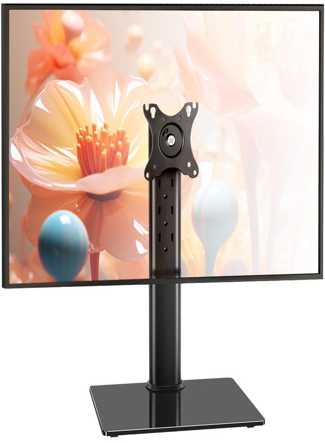 BFTOU Monitor Stand for 13″-32″ Screens Swivel Computer Monitor Holder 5 Height Adjustable Vesa Monitor Mount Holds up to 55lbs - Image 1