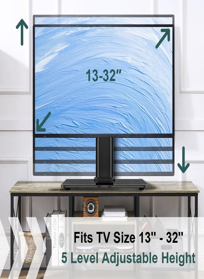 BFTOU Monitor Stand for 13″-32″ Screens Swivel Computer Monitor Holder 5 Height Adjustable Vesa Monitor Mount Holds up to 55lbs - Image 4