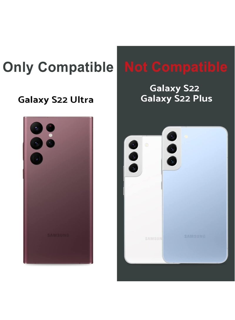 MIGOFAST Magnetic Clear Case Cover Compatible with Samsung Galaxy S22 Ultra, Slim Bumper MagSafe Case Cover Compatible with Card Wallet & Wireless Charger, Screen & Camera S22 Ultra Case 5g  - Image 2