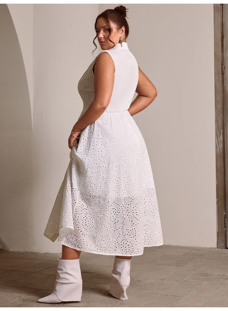 Simplee Oversized women's dress suitable for curvy women's flowing skirt