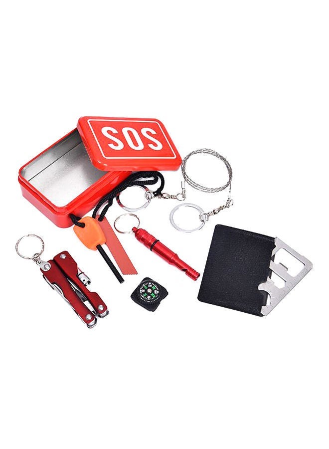 SOS Help Outdoor Sport Survival Emergency Gear Tool Box