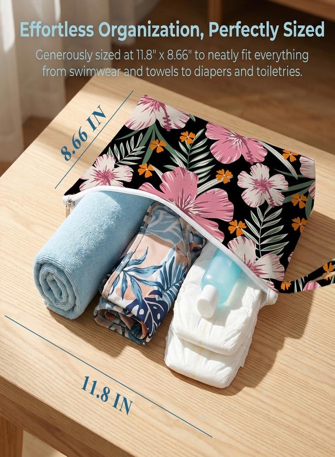 Fokongna Wet Bag, 2 Pack Yoga Pilates Stretch Resistant Reusable Waterproof Dry Pouch for Yoga Mats Edge Towels Workout Shower Toiletries Storage - Image 2