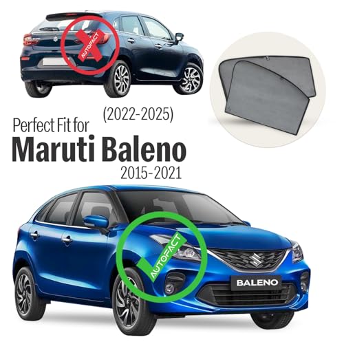 Autofact Car Sunshades for Maruti Baleno (2015 to 2021), UV Protection, Useful Car Accessories, Custom fit Sun Shades for Side Windows, Set of 4 - Image 2