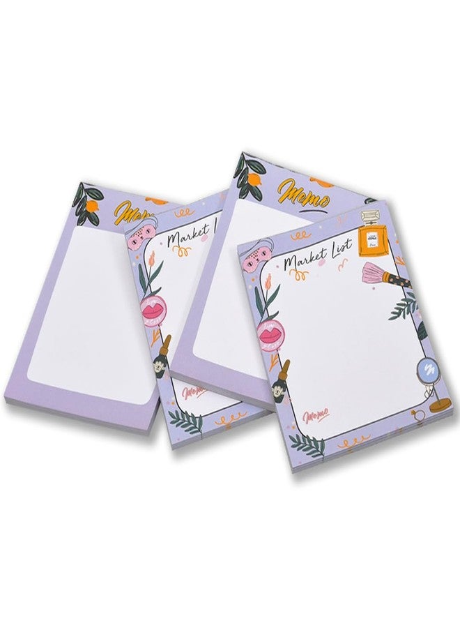 COI Notepads for Writing Notes, Office Stationery Items Undated To Do List Planner Set of 4 - Image 1