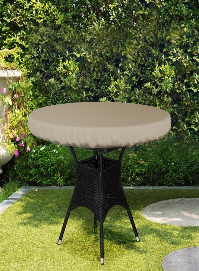 Covers & all 12 Oz Round Table Top Cover 41 Inch, Waterproof & UV-Resistant Perfect Table Cover for Dining Table Buffet Parties Picnic Camping Outdoor (41" Dia x 4" H Inches, Beige) - Image 5