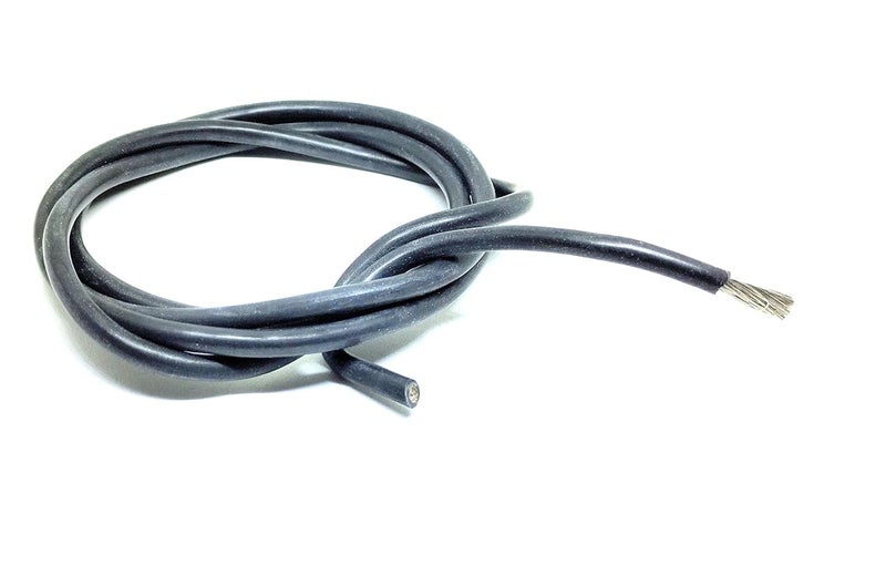 INVENTO 1mtr 13 AWG 25 sqmm Durability 75A Tinned Copper Silicone Wire Flexible Black Cable 37mm Dia High Temperature for DIY - Image 1