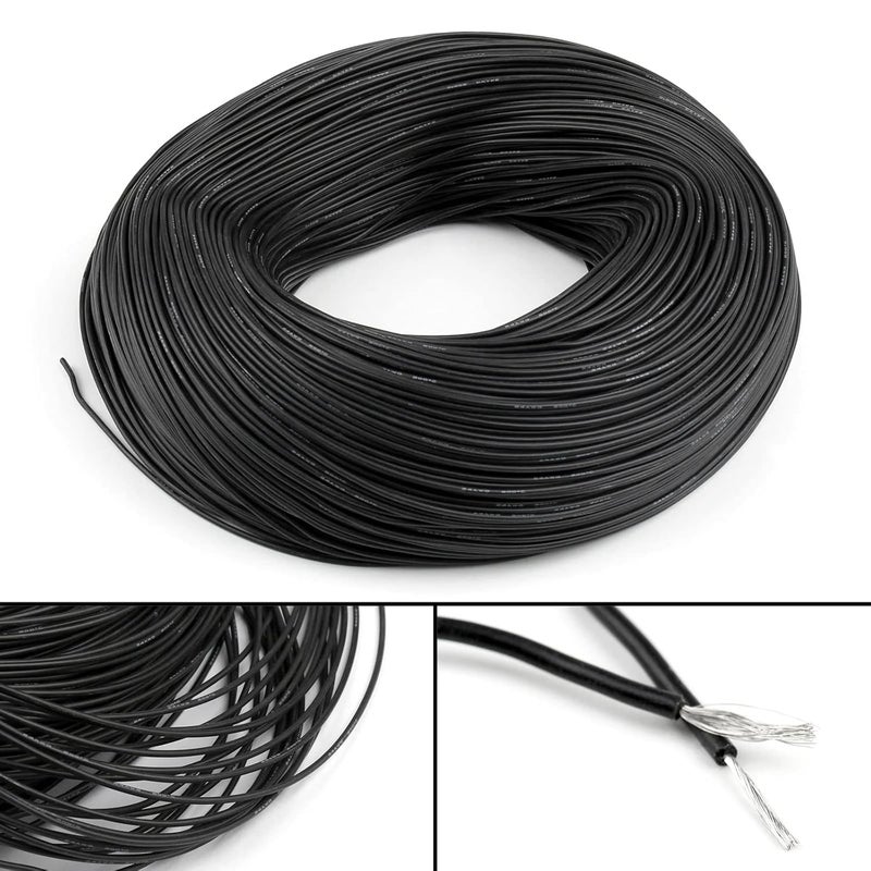 INVENTO 1mtr 13 AWG 25 sqmm Durability 75A Tinned Copper Silicone Wire Flexible Black Cable 37mm Dia High Temperature for DIY - Image 4