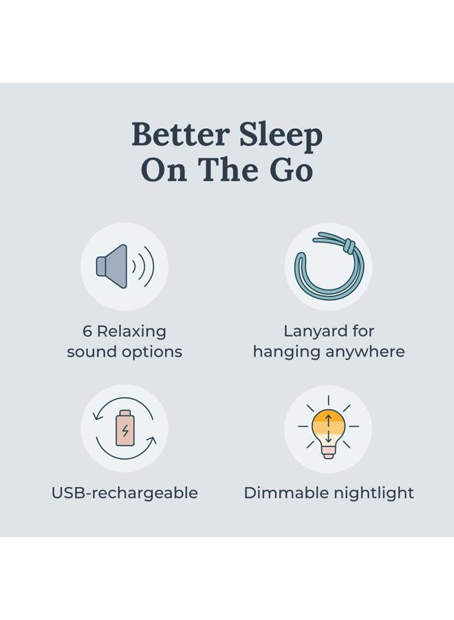Yogasleep Marpac Yogasleep Travel Mini Portable White Noise Sound Machine, 6 Soothing Sounds, Soft Dimmable Night Light, Compact Sleep Therapy for Adults & Baby, USB Rechargeable - Image 2