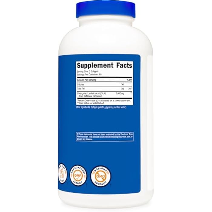 Nutricost CLA (Conjugated Linoleic Acid) 800mg, 240 Softgels - Image 5