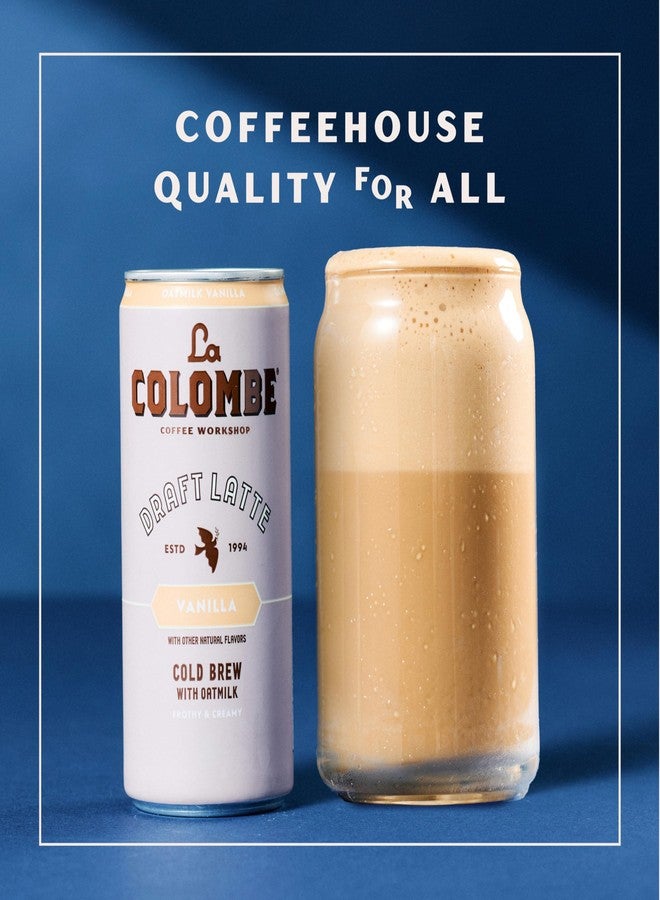 La Colombe قهوة لا كولومب، لاتيه فانيليا بحليب الشوفان، علب سعة 11 أونصة سائلة (عبوة من 12 علبة)، قهوة باردة عالية الجودة، حبوب قهوة ممتازة، جاهزة للشرب أثناء التنقل - Image 3
