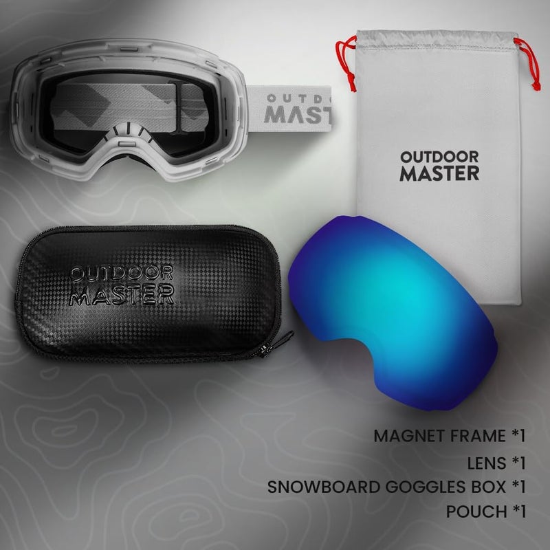 OutdoorMaster Ski Goggles PRO - Frameless, Interchangeable Lens 100% UV400 Protection Snow Goggles for Men & Women - Image 5