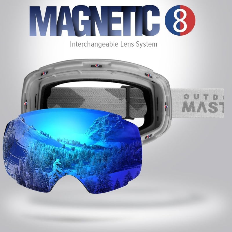 OutdoorMaster Ski Goggles PRO - Frameless, Interchangeable Lens 100% UV400 Protection Snow Goggles for Men & Women - Image 2