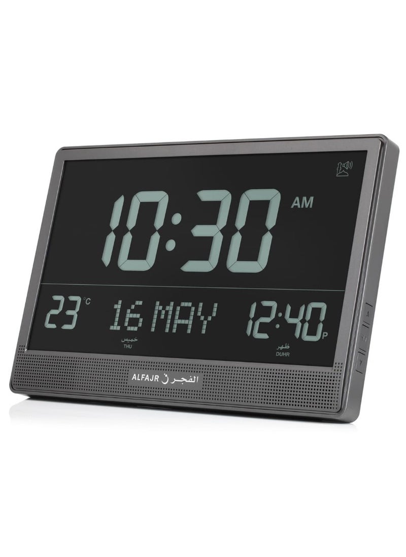 Al Fajr Al Fajr Large Wall Clock with 15 Inch Display and Multiple Azan Sounds CJ-17  - Image 2