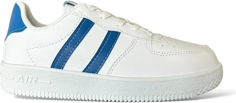 Liger Unisex Lace-Up Casual Sports Sneaker Shoes White - Blue