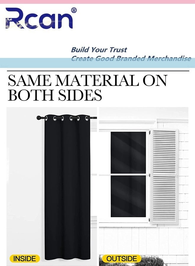 ركان ستائر تعتيم من لوحين لغرفة المعيشة، معزولة حرارياً، مزودة بحلقات معدنية، مناسبة للشرفة، وغرفة المعيشة، وغرفة النوم، والأماكن الخارجية، بمقاس 100×250 سم. - Image 3