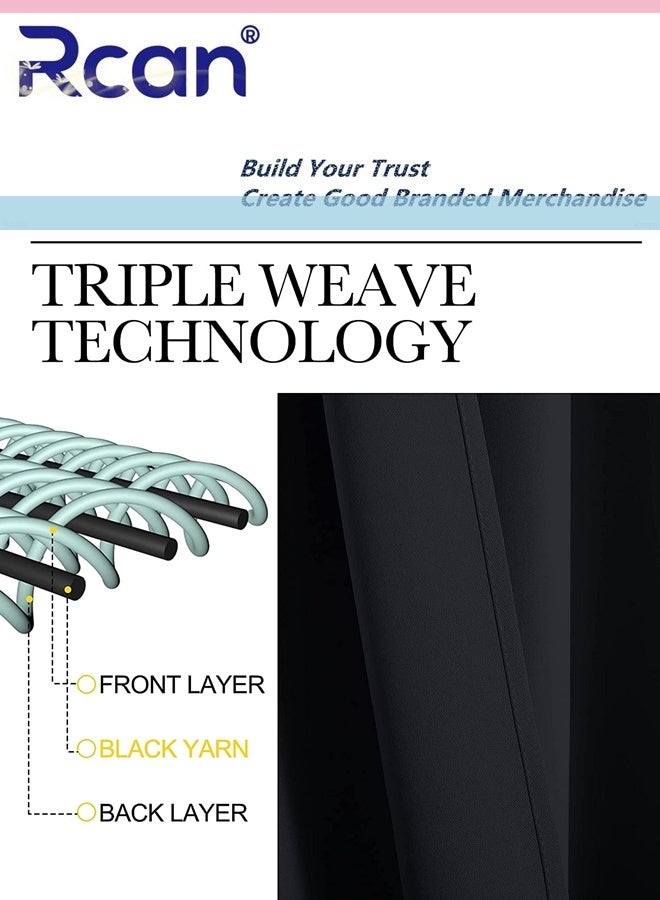ركان ستائر تعتيم من لوحين لغرفة المعيشة، معزولة حرارياً، مزودة بحلقات معدنية، مناسبة للشرفة، وغرفة المعيشة، وغرفة النوم، والأماكن الخارجية، بمقاس 100×250 سم. - Image 4