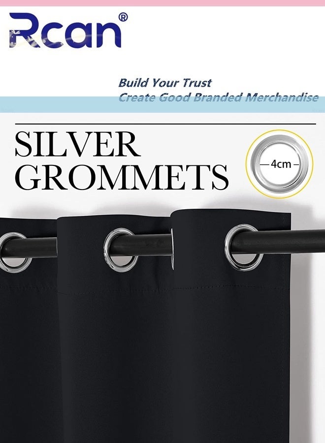 ركان ستائر تعتيم من لوحين لغرفة المعيشة، معزولة حرارياً، مزودة بحلقات معدنية، مناسبة للشرفة، وغرفة المعيشة، وغرفة النوم، والأماكن الخارجية، بمقاس 100×250 سم. - Image 2