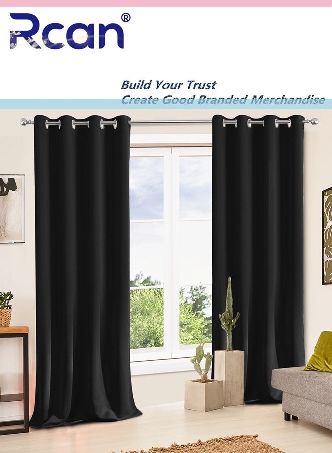 ركان ستائر تعتيم من لوحين لغرفة المعيشة، معزولة حرارياً، مزودة بحلقات معدنية، مناسبة للشرفة، وغرفة المعيشة، وغرفة النوم، والأماكن الخارجية، بمقاس 100×250 سم. - Image 5