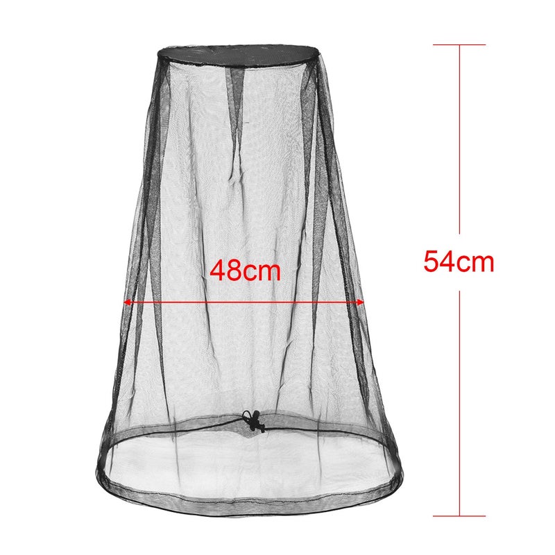 HESTYA 4 Pack Mosquito Bug Net Mesh for Head Mosquito Net Face Fly Netting Hood from Insect Bugs Gnats for Outdoor(Black) - Image 3