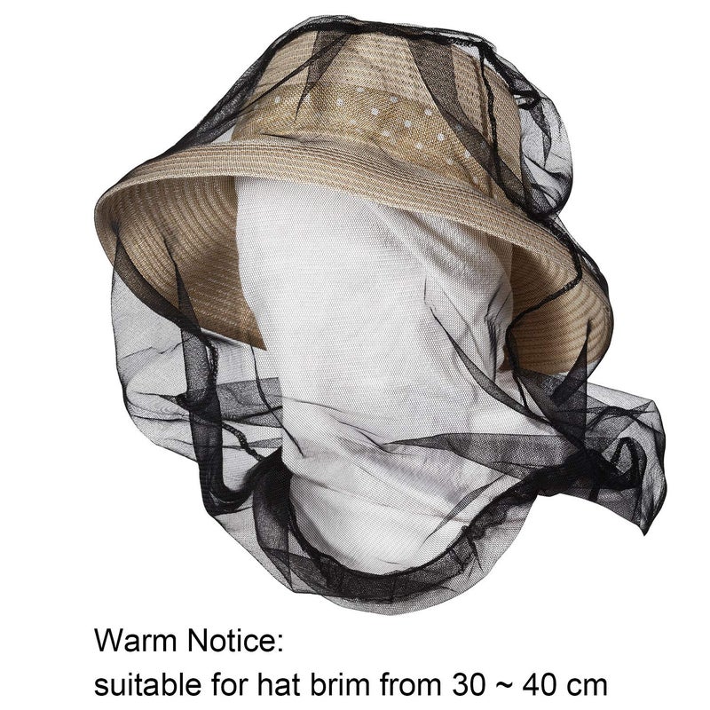 HESTYA 4 Pack Mosquito Bug Net Mesh for Head Mosquito Net Face Fly Netting Hood from Insect Bugs Gnats for Outdoor(Black) - Image 4
