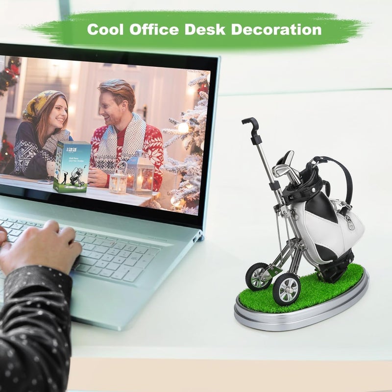 10L0L Golf Pen Holder 3 Club Pens Golf Cart, Mini Office Desk Decor, Funny Gifts for Men, Dad, Boss - Stocking Stuffers for Golfers on Birthday, Christmas, Fathers Day - Image 3