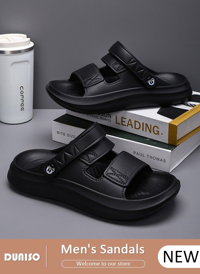 DUNISO Summer Slides Sandal for Men Outdoor Hiking Sandals, Non-Slip Beach Sandal Platform Sandals Comfort Lightweight Ultra Cushion EVA Slippers(Size 42-43) - Image 1