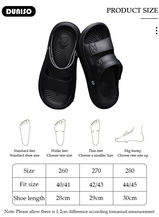 DUNISO Summer Slides Sandal for Men Outdoor Hiking Sandals, Non-Slip Beach Sandal Platform Sandals Comfort Lightweight Ultra Cushion EVA Slippers(Size 42-43) - Image 3