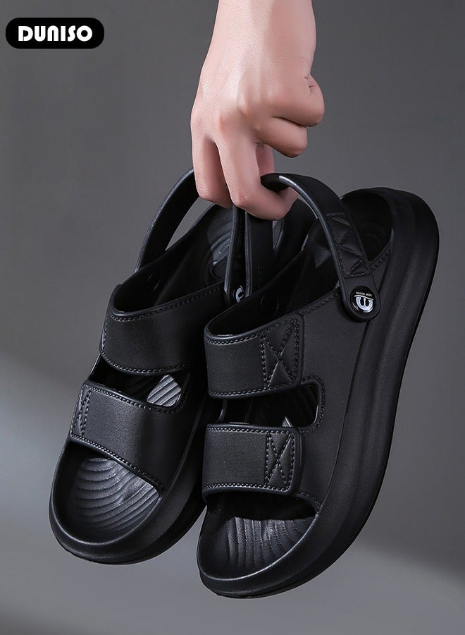 DUNISO Summer Slides Sandal for Men Outdoor Hiking Sandals, Non-Slip Beach Sandal Platform Sandals Comfort Lightweight Ultra Cushion EVA Slippers(Size 42-43) - Image 5