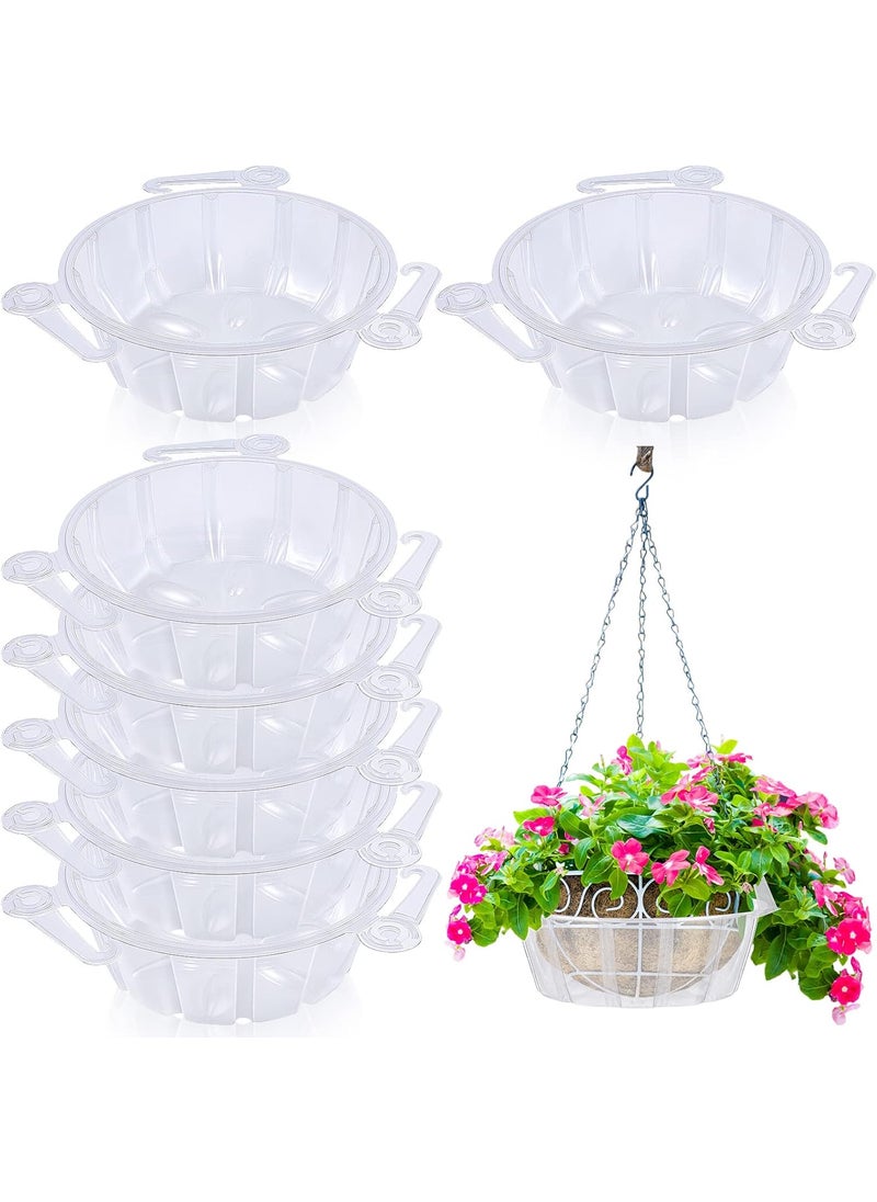 Marsui Marsui 20 Pcs Hanging Plant Water Catcher Tray 10 Inch Clear Plastic Plant Saucer Drip Pans Water Catcher for Indoor Outdoor Hanging Basket Flower Pot  - Image 1