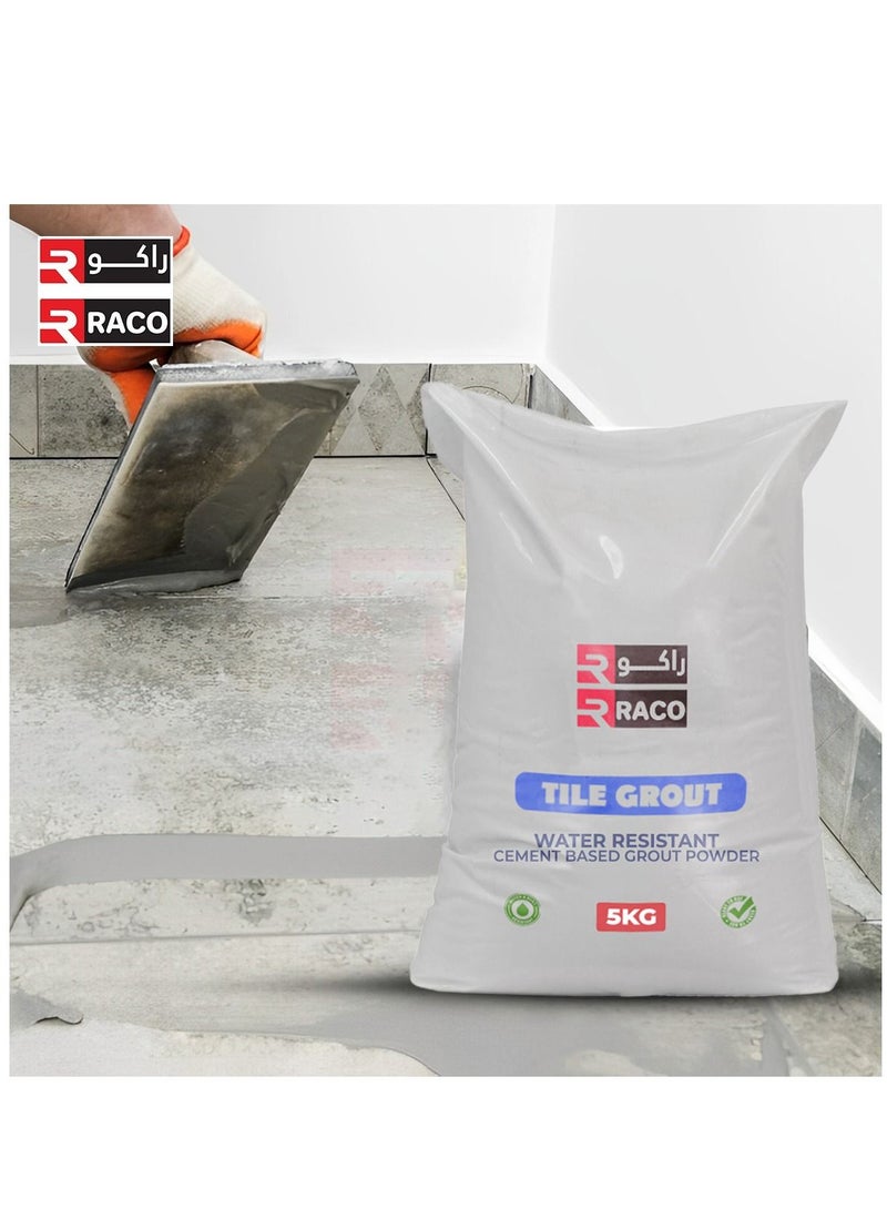 RACO Cement Tile Grout for Filling Tile Joints, 5 kg White - Image 3