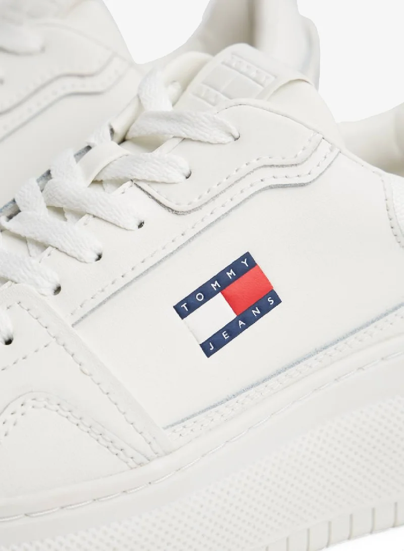 TOMMY JEANS Ecru Retro Platform Basketball Trainers With Leather for Women | Best Price UAE