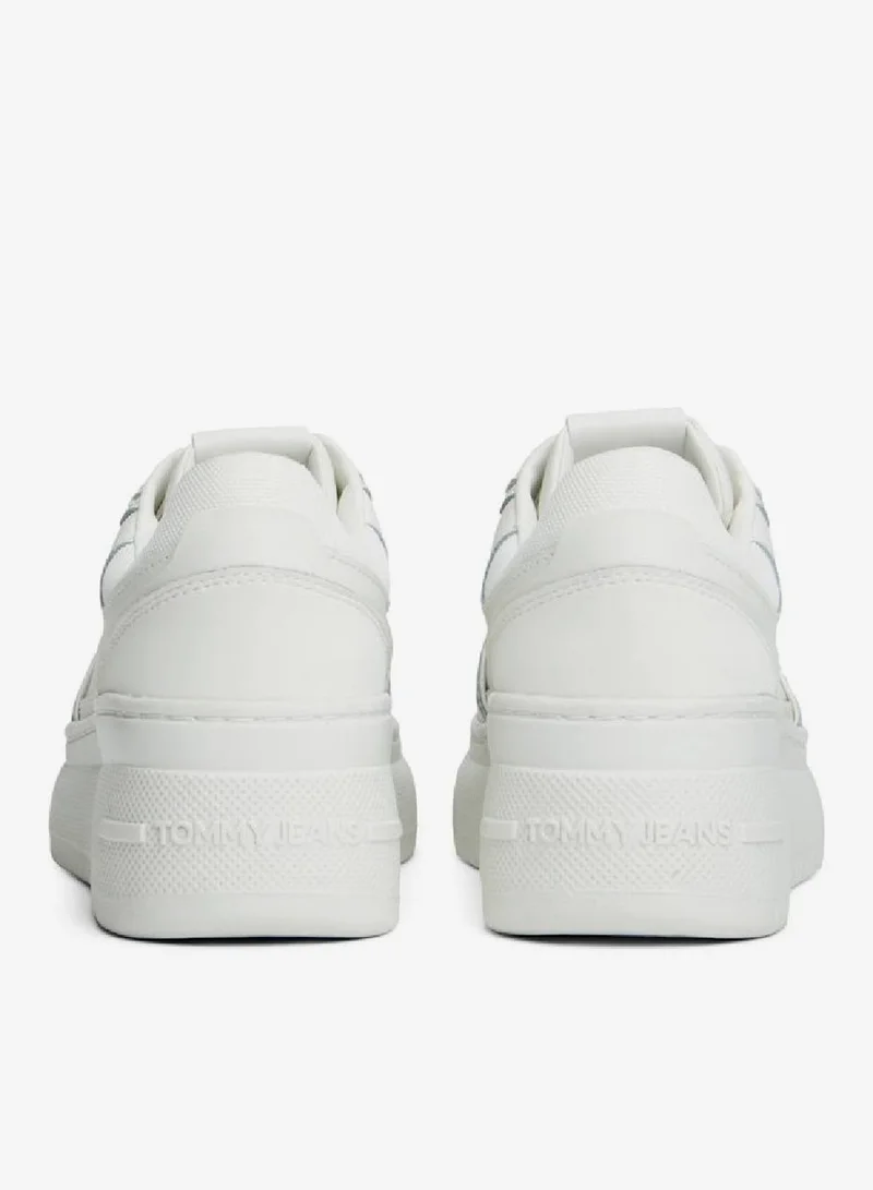 TOMMY JEANS Ecru Retro Platform Basketball Trainers With Leather for Women | Best Price UAE