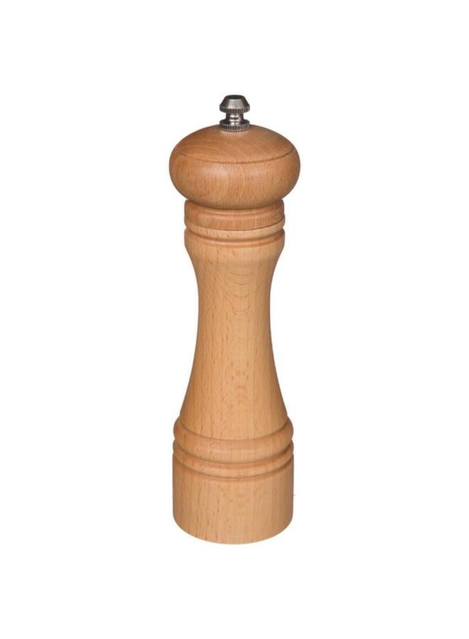 Five Simply Smart Compact Wood Bistrot Pepper Hand Mill Beige and Steel 20.5cm 136327 - Image 1