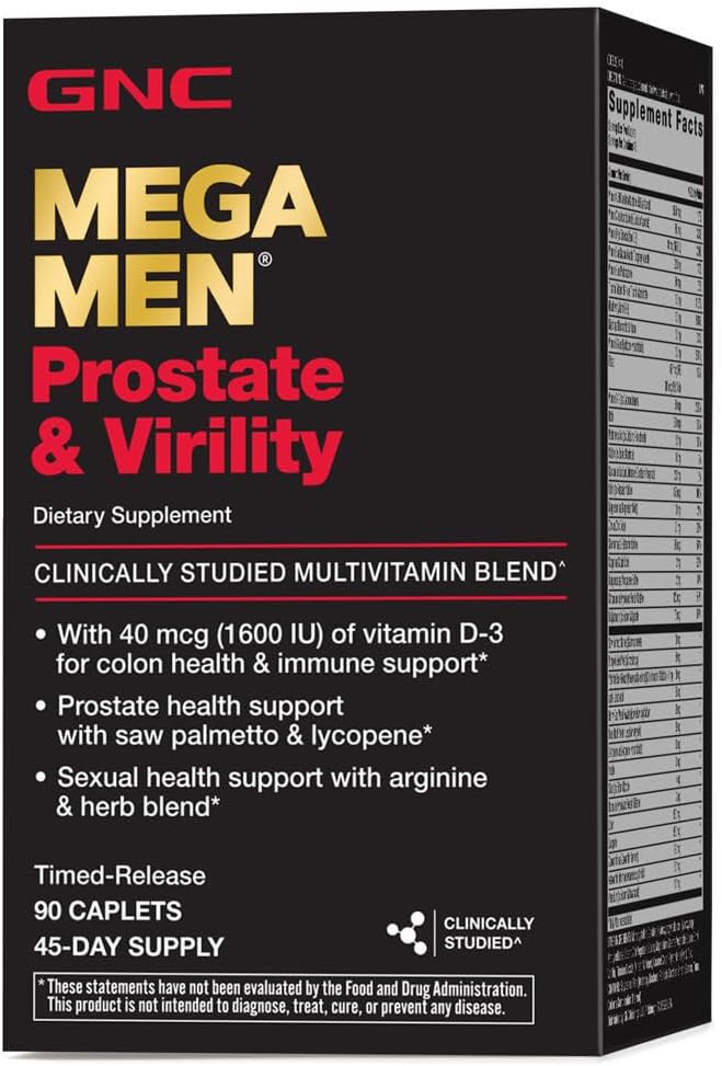 GNC Mega Men Prostate and Virility Multivitamin Supports Optimal Sexual Health and Prostate Health 90 Count - Image 3