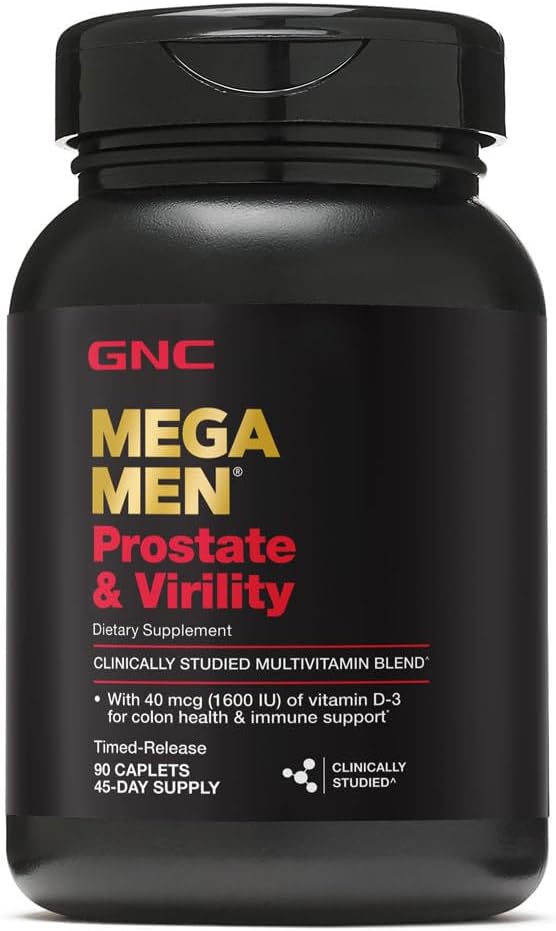 GNC Mega Men Prostate and Virility Multivitamin Supports Optimal Sexual Health and Prostate Health 90 Count - Image 1