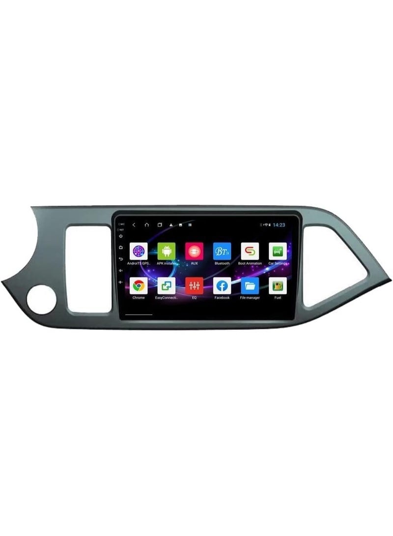 SHEZA STAR Android Car Stereo for Kia Morning Picanto 2011-2015 2GB RAM 32GB ROM Support Carplay, M-Link Wi-Fi BT, Radio GPS, 9 Inch IPS Touch Screen with AHD Camera Included - Image 1