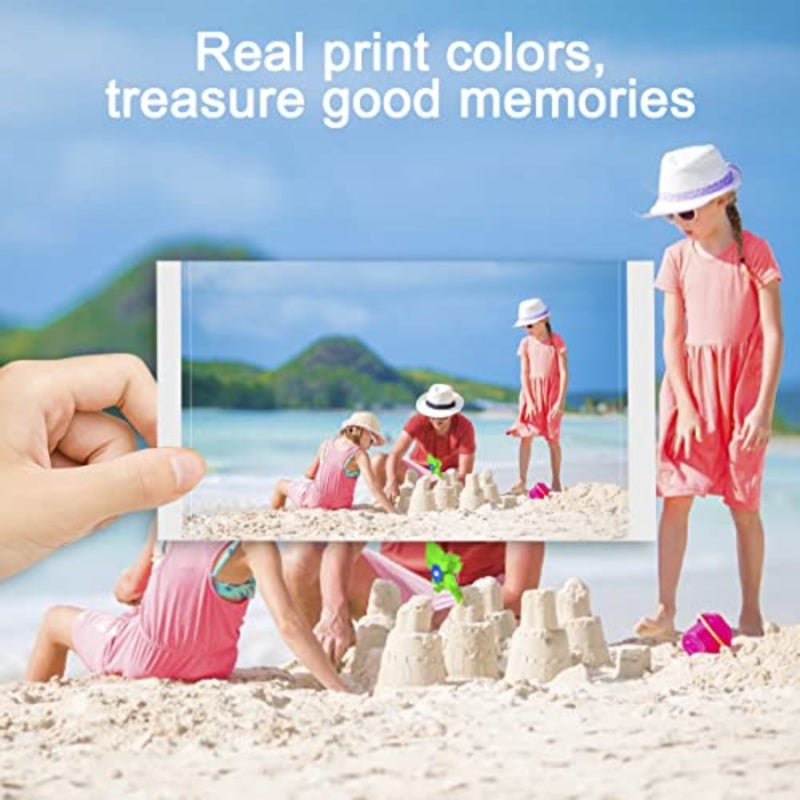 حبر وورق Canon Selphy CP1300 المتوافق، KP-108IN ورق صور لامع مقاس 4x6 بوصة لطابعات الصور Selphy CP1500 CP1300 CP1200 CP1000 CP910 CP900، و108 ورقة صور و3 خراطيش حبر ملونة - Image 2