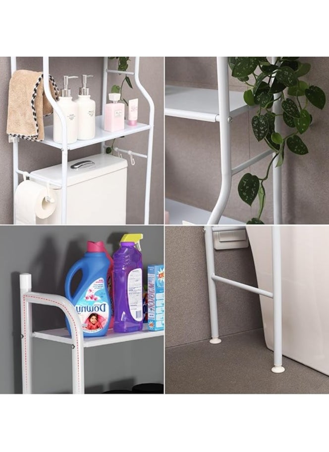 YOMA 3-tier Toilet Storage Rack, Bathroom Storage Shelf, Over The Bathroom Shelf Organizer Stand, High Capacity, Bathroom Space Saving Shelf  - Image 2