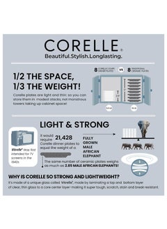 Corelle Corelle Lapinue1-14 Pcs Dinner Set | for Family of 6| Break & Chip Resistant | Lightweight & Durable | Microwave & Dishwasher Safe  - Image 5